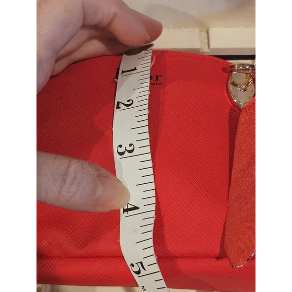 Christian Dior Red Clutch w/Crossbody Chain, Charms & Twilly Added NWOT - Picture 9 of 15